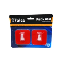 İBİCO K17-405 ( 2PCS ) PRATİK ASKI PLASTİK  ( YAPIŞKANLI KOLAY MONTAJ ) ( GÜÇLÜ YAPIŞTIRICI )*20X10