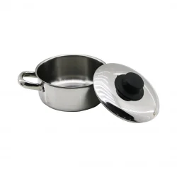 İBİCO K22-011 ( 14CM ) ( METAL KAPAK ) ( MİNİ)  ÇELİK TENCERE*50