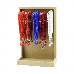 İBİCO T-500 ( KÜÇÜK & 33LÜ & BONCUK İMAMELİ ) CEP TESBİH ( AHŞAP STANDLI )*100X1