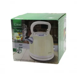 KİWİ KK-3340W (KREM) (NOSTALJİ DEMLİK MODEL) (ÇELİK) KETTLE SU ISITICI (2.2LT) (1800W) (PASLANMAZ ÇELİK GÖVDE& GİZLİ RESİZTANS)*4