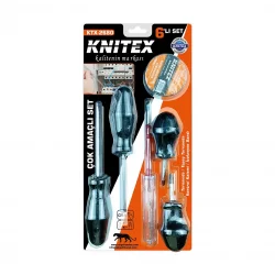 KNITEX KTX-2680 ( 6PCS ) TORNAVİDA & ÇOK AMAÇLI SET ( TORNAVİDA & TOPAÇ TORNAVİDA & KONTROL KALEM & ELEKTRİK BANT)*72