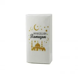 KRD-7942-6 ( CAMİ AY YILDIZ ) ( 25PCS ) SUNUM PEÇETE ( HOŞGELDİN RAMAZAN )*96=K