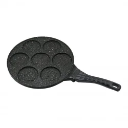 KRT-1039 (7 BÖLMELİ) (EMOJİLİ) DÖKÜM ( PANKEK ) TAVA ( 28CM ) ( KABARTMA PİRAMİT DESENLİ BAKALİT SAP=18.2CM ) ( POŞETLİ AMBALAJ )*25