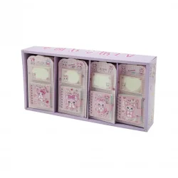 LUCK DAY SPRİNG SWEET 661-1 (2PCS) (TELLİ NOT DEFTERİ=60YAPRAK=6.5X7.5CM & YAPIŞKANLI=40 YAPRAK=4.4X7CM) (KEDİLİ CIRTLI KAPAK )*24X16