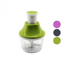 MUGİSS M-2 (BASMALI) DİNAMİK MANUEL EL RONDOSU DOĞRAYICI (ŞEFFAF MİKA KRİSTAL HAZNE 700ML & RENKLİ KAPAK)*12=K