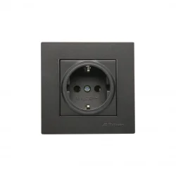 MUTLUSAN RİTA-2220 600 0295 ( POŞETLİ ) ( FÜME & TOPRAKLI PRİZ ) ÇERÇEVELİ*12X10