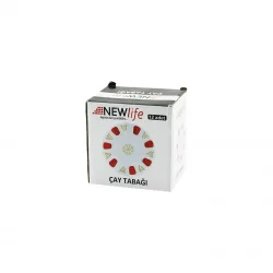 NEWLİFE CLKN-1636 ÖDF ÖZDENFA DF-026 ( KIRMIZI & BEYAZ ) ( PORSELEN ) ÇAY TABAK*12X18