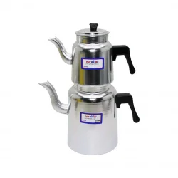 NURAKLAR ( NO-1 ) LÜKS ALÜMİNYUM ÇAYDANLIK TAKIMI*15