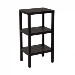 OMBEG OM-3102-0390 ( 3 ( DÜZ ) RAFLI & SİYAH ) MODÜLER ÜNİTE PLASTİK*8