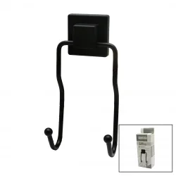 ORSA-901 ( SİYAH & 2Lİ METAL ) SARKIK ASKI ( KARE GÜÇLÜ YAPIŞKANLI ) ( 8X9X19CM)*12