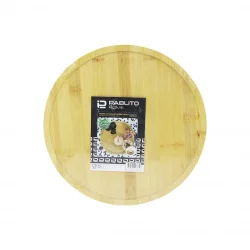PABLITO HOME PBT-311 ( YUVARLAK=30CM ) ( 360° DÖNER TABLALI ) ( AHŞAP BAMBU ) SUNUM TEPSİSİ & MİNİ SOFRA*24