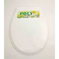 POLY ET-011 BEYAZ YUMUŞAK KLOZET KAPAK BÜYÜK PUF*17