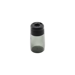 QLUX C-00366 SİYAH İNCİ ( SİYAH ŞEFFAF CAM ) TUZLUK & BAHARATLIK ( 100CC ) ( PLASTİK KAPAK= 3 SİTİL DÖKÜM )*30=K