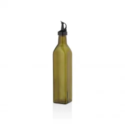 QLUX C-00406 ( CAM ) ORGANİK YAĞDANLIK ŞİŞE ( 500ML ) ( PLASTİK KİLİTLİ KAPAK )*15=K