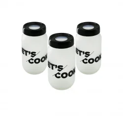 QLUX L-00142 ( 3PCS ) ( 100CC ) FLU SAKLAMA KABI & CAM KAVANOZ SET*1=K