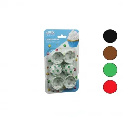 QLUX L-00301 ( MİNİ & YUVARLAK ) ( MUFFIN ) ( İNCE KAĞIT ) KEK KAPSÜLÜ ( ÇAP: 4.5CM & DERİNLİK: 1.5CM ) ( KARTELA AMBALAJ )*45