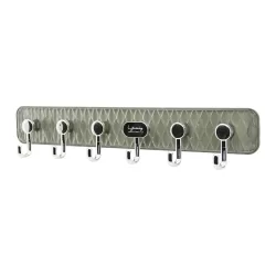 ROW HOOK ENF-1125 DELUX ASKI (MİKA KRİSTAL PLASTİK TABANLI) ( 6 KOLLU=( TAK ÇIKAR ) (YAPIŞKANLI MONTAJ) (6X42CM)*100