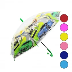 RUGBY-3313 ( GARSON ) ÇOCUK & DÜDÜKLÜ ( KIZ & ERKEK & YARI OTOMATİK ) 8 TELLİ RENKLİ RESİMLİ ŞEMSİYE*12X5                     qwe05