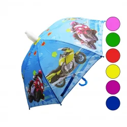 RUGBY-3314 ( BARDAKLI & DÜDÜKLÜ ) ( 8 TELLİ ) KIZ-ERKEK ÇOCUK ŞEMSİYE*12X5                     qwe05