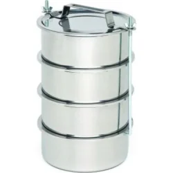 SADA GÜNEŞ ÇELİK NO-14CM ( 4LÜ ) ( METAL ) SEFER TASI ( DERİNLİK : 4.5CM ) ( TAŞIMA KULP=BAĞLAMA KANCALI )*50