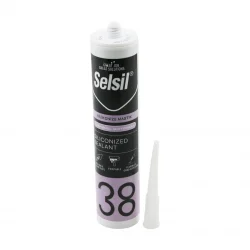 SELSİL-38  KOD-3041 ( SİYAH ) ( MASTİK ) SİLİKONİZE AKRİLİK ( YENİ FORMÜL ) ( 500GR )*25=K