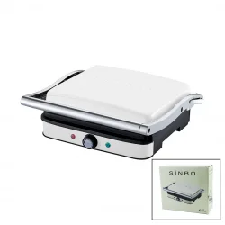 SİNBO SSM-2571 ( BEYAZ ) IZGARA VE TOST MAKİNESİ ( AYARLANABİLİR ISI ) ( 180° AÇILABİLİR ÜST GÖVDE )*4