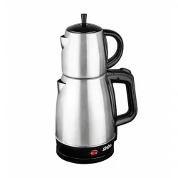 SİNBO STM-5831 ( 2İN1= ÇAYCI & KETTLE ) ( ÇELİK ) ELEKTRİKLİ ÇAY MAKİNESİ ( 1.7LT + 0.7LT ) ( ÇAY SÜZGEÇLİ ) ( 360° DÖNEBİLİR )*6