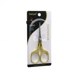 TAKSUN SCISSORS ES-002-G ( ALTIN & GOLD SAPLI ) BIYIK BERBER MAKASI ( 12.8X5.7CM )*12X24