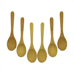 TATA BAMBOO & WOOD DMR-8467 ( 6PCS & OVAL ) AHŞAP BAMBU ( ÇAY KAŞIK ) SETİ*500