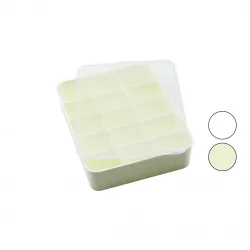 TİMEX TİM-190 ( 15 BÖLMELİ ) ORGANİZER ( PLASTİK=BEYAZ-KREM ) ( ŞEFFAF KAPAKLI ) ( 23 X 30 X 7CM ) ( ÇOK AMAÇLI KULLANIM )*24=K