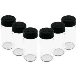 URAS S-00107 KITCHEN BOUTIQUE ( 6PCS ) ( CAM & 225ML ) BAHARATLIK & TUZLUK ( PLASTİK KAPAK )*1