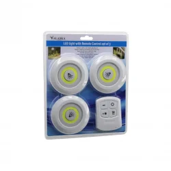 WINNBOSS WN-1186 LED NIGHT LIGHT ( 3PCS & YUVARLAK ) ( KUMANDALI & DOKUNMATİK ) ( PİLLİ ) LED LAMBA SETİ*100