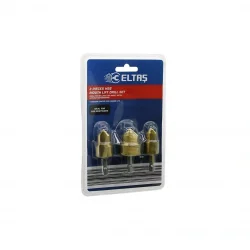 WORKZONE-25034325-73380 LRD-64A (3PCS) PLASTİK BORU AÇMA (SAC METAL LEVHA DELME) BİTS UÇ (15-19--24-31--18-24)*100