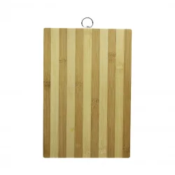 YLMZ-180 K-0773 ( 20X30CM ) ( BEYAZ ÇİZGİLİ ) ( BAMBU ) KESİM PANOSU METAL KULPLU*30