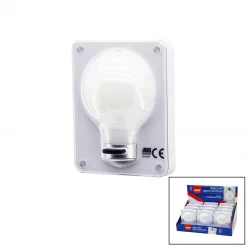 ZMAX-3183 (AMPUL MODEL) (PİLLİ) DEKORATİF GECE LAMBA (3 MODE IŞIK) (7.9X10.3X1.7CM)(3İN1 MONTAJ=MIKNATIS-VİDA-CIRT YPŞ.)*12X10