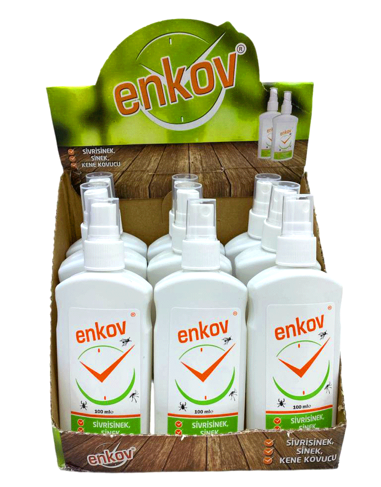 ENKOV SİNEK SİVRİSİNEK KENE KOVUCU LOSYON SPREY 100ML*12X8