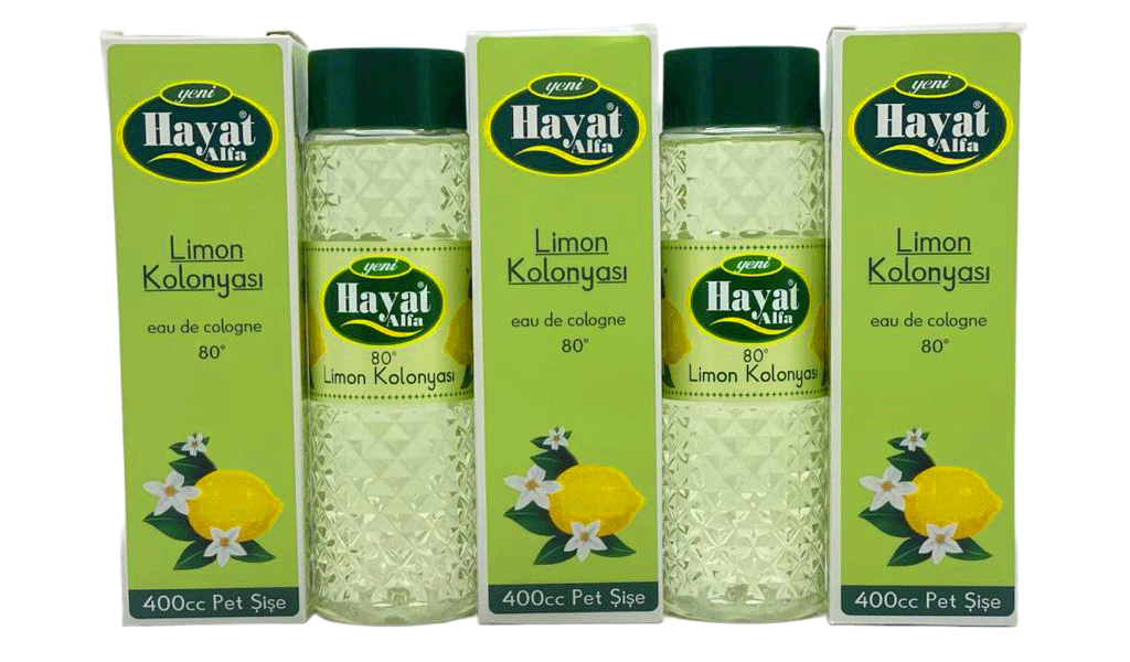 HAYAT ( KUTULU ) ( 400CC ) ( LİMON ) KOLONYA*12X4