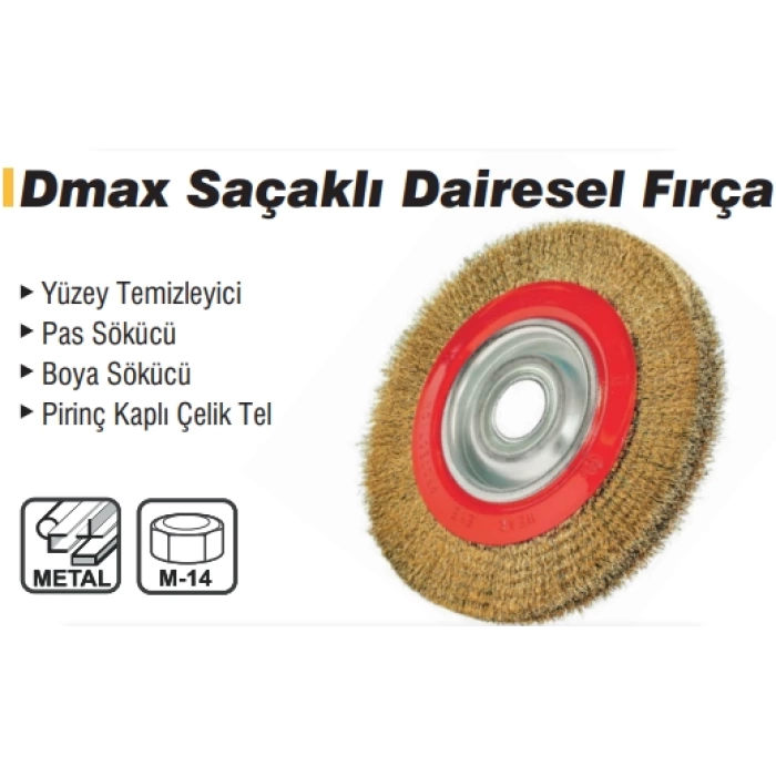 Dmax Saçaklı Dairesel Fırça 150 mm DMX4078