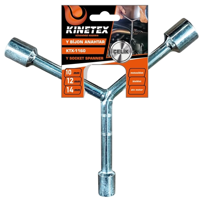 KINETEX KTX-1159 ( 10MM-12MM-14MM ) ÇELİK Y BİJON