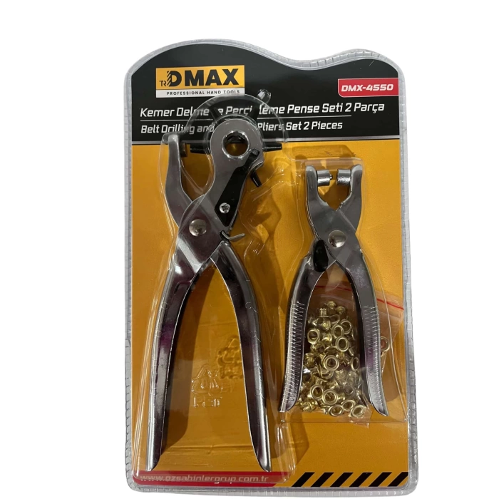 Dmax Kemer Ve Perçin Delme Pensesi 2 Parça Set DMX4550