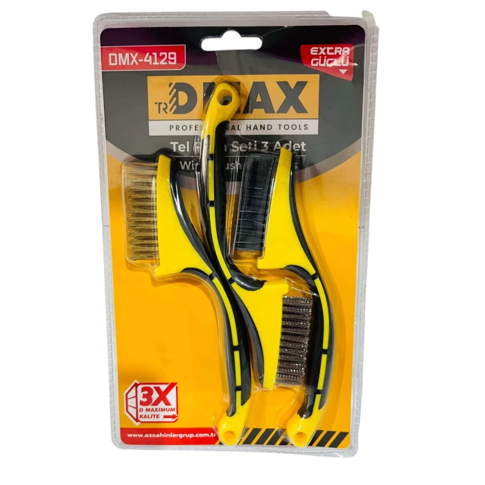 Dmax Profesyonel Tel Fırça Seti 3 Parça 7 Inch - 3 Parça DMX4129