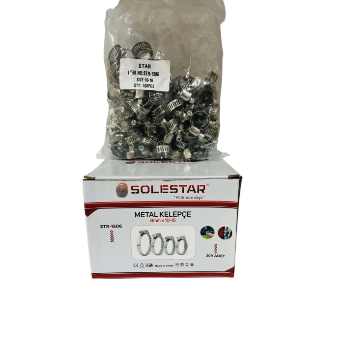 SOLESTAR METAL KELEPÇE 8MM -10-16 STR-1506 200 ADET