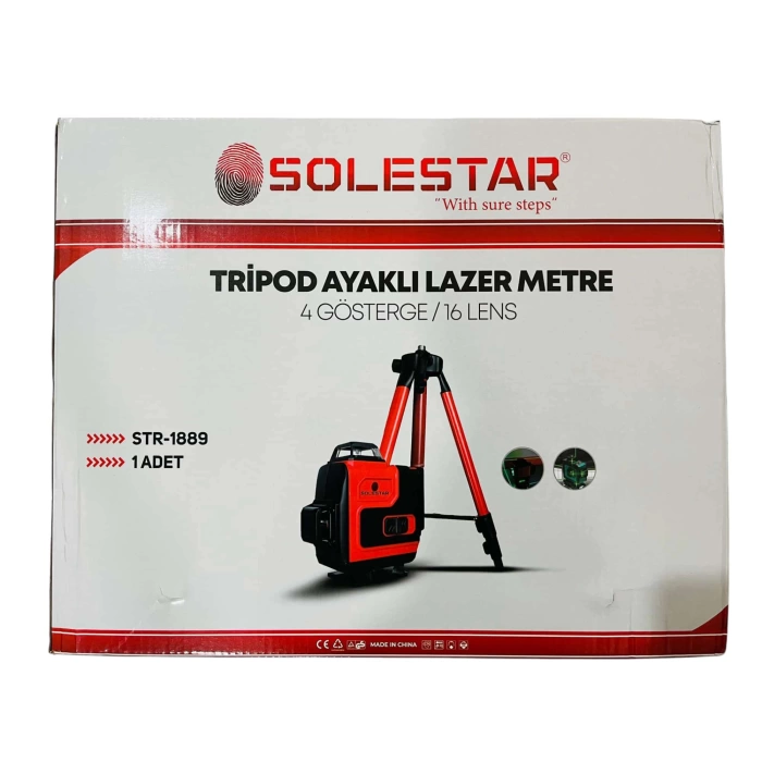 SOLESTAR TRİPOD AYAKLI LAZERMETRE 4 GÖSTERGE/16LENS STR-1889