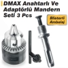 DMAX DMX-4121 ( 3PCS ) ( 13MM & 1/2 ) ANAHTARLI MANDREN SETİ ( MATKAP KAFA )