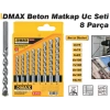 Dmax Beton Matkap Uc Seti 8 Parça DMX4348