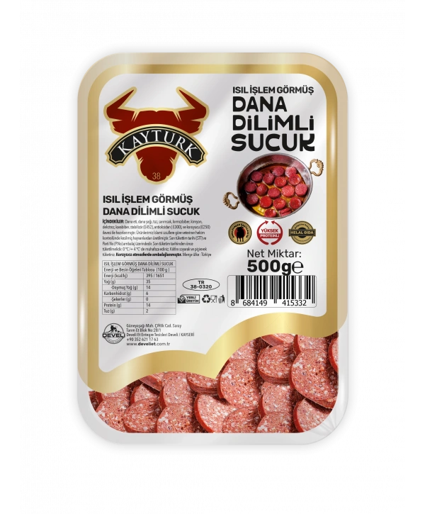 ISIL İŞLEM GÖRMÜŞ KÜVET DİLİMLİ SUCUK 500 GR