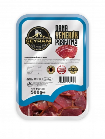 KÜVET YEMEKLİK DANA PASTIRMA 500 GR