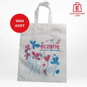 30*37cm Kulplu Çiçek Desen Bez Torba 1000 adet