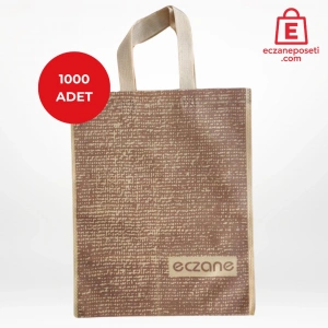 30*37cm Kulplu Hasır Desen Bez Torba 1000 adet