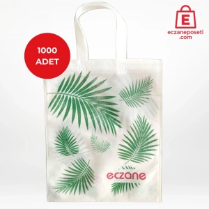 30*37cm Kulplu Hurma Yaprak Desen Bez Torba 1000 adet